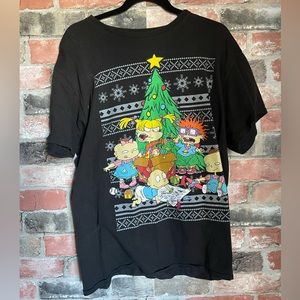 Nickelodeon Men's Rugrats Shirt Christmas Holiday Gang Adult T-Shirt Tee